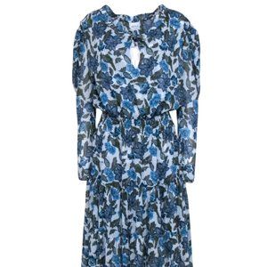 MISA Blue Long Sleeve Dress